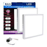 Kit 2x Plafon Painel Led Sobrepor 18w Branco Frio Quadrado