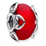 Charm Pandora Original Modelo Corazones Murano Plata S925 