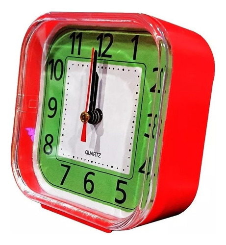 Reloj Despertador Cuadrado Dormitorio Casa Colores Alarma