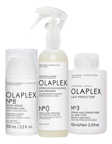 Kit Tratamiento Cabello Olaplex No.0 Con No.3 Y No.8