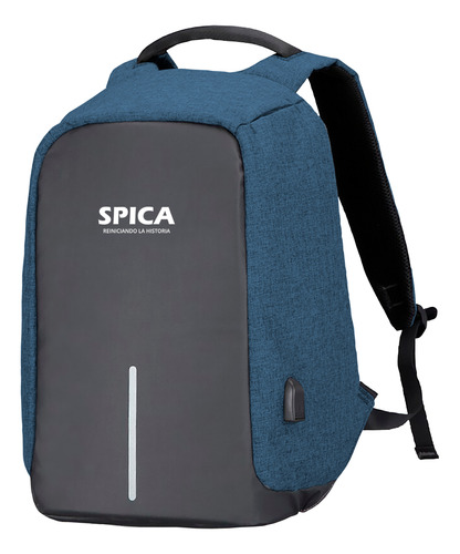 Mochila Antirrobo Impermeable Spica M-10 Usb Porta Notebook