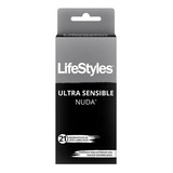 Lifestyles Ultra Sensible Nuda X21 Preservativos Lubricados