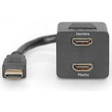 Cable Hdmi Splitter De 1 A 2 Salidas Hdmi Soporta 4k Oro.