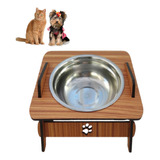 Comedouro Elevado Pet - Pote Inox - Gatos E Cachorros