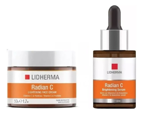 Lidherma Kit Radian C Serum + Crema Facial Vit C Hialuronico