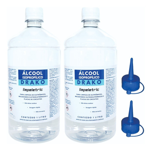 Álcool Isopropilico 99,8% 2 Lt Limpeza De Placa E Eletrônico