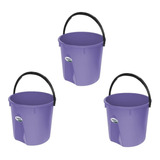 3 Pack Cubeta Rígida 13l Color Morado