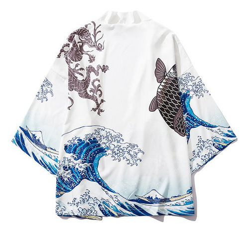 2023nueva Camisa Kimono De Manga Corta De Verano Con Botones
