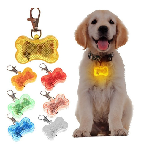 Colgante Luminoso Collar Mascota Anti Pérdida Gatos Peros