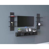 Rack Tv Modular Mueble Flotante De Melamina