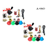 Kit Arcade-2palanca Ameri Cherry +24 Btn Sanwa+2pulsador Ps4