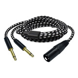 Cable De Audio 6,5mm Hembra A 2 Macho | Blanco/negro Tren...