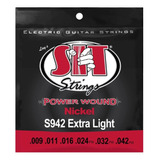 Encordoamento Guitarra Sit S942 Extra Light 009/042