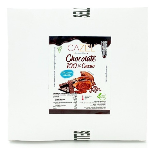 Chocolate 100% Cacao Amargo Oaxaca 1 Kg En Tableta Natural