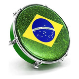 3 Tamborins Amarelo E 2 Verde Pele Brasil Torelli Tt 407