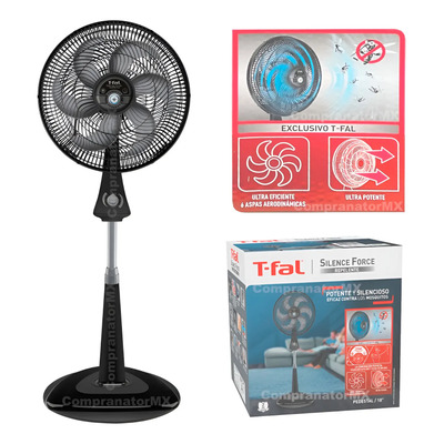 Ventilador T-fal Piso Pie Pedestal 6 Aspa Potente Silencioso | Meses sin interés