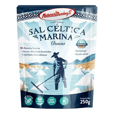 Sal Céltica Gruesa De Bretaña, Gourmet, 82 Minerales, 250g | Meses sin interés