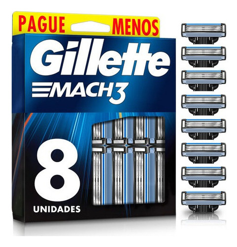 Carga Gillette Mach3 Regular Leve 8 Pague 6