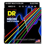 Dr-strings Cuerdas Neon Multicolor Guitarra Electrica 10-46
