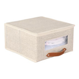 Caja Organizadora Decorativa (30x30x16) En Tela Beige 