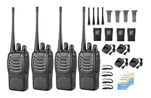 Radio Walkie Talkie Baofeng Bf-888s Uhf X4 Bateria 2800m Ah