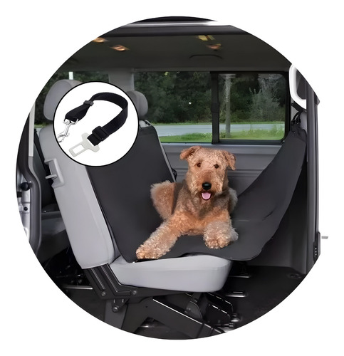 Funda Cubre Asiento + Cinturón Seguridad Mascota Full Racing