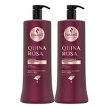 Kit Shampoo E Condic 1 Lt Quina Rosa Haskell Brilho Intenso