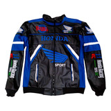 Chamarra Vinipiel Escuderia Impermeable Biker Hon-da Xg