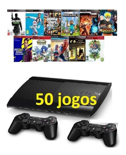 Ps3 Super Slim 250gb D.e.s.b.l.o.q.u.e.a.d.o + 2 Controles