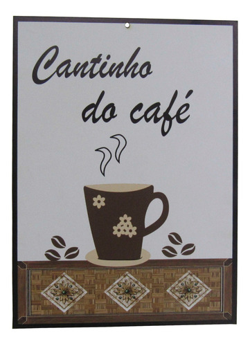 Quadro Decorativo De Parede Cantinho Do Café Mdf