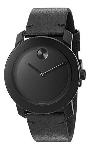 Reloj De Cuero Y Acero Inoxidable De Cuarzo Suizo Movado, Co