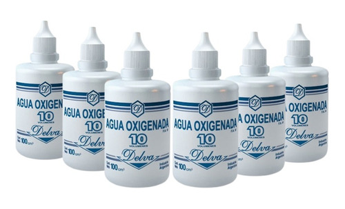 Agua Oxigenada Delva 10vol 100ml Anmat X6