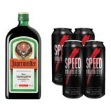 Jagermeister 700ml Licor De Hierbas Jager + Speed 500ml X4