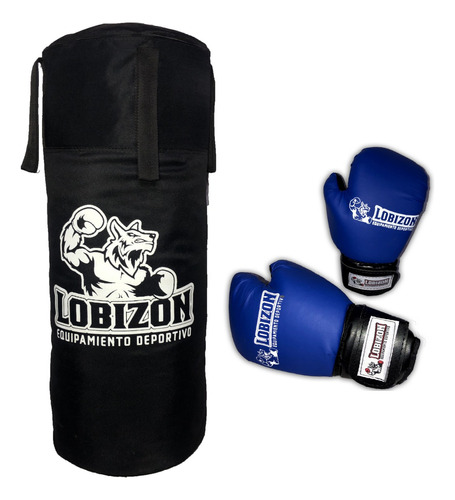 Combo Kit Bolsa Boxeo+ Guantes Box Jr Ideal Niños Infantil