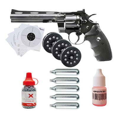 Kit Pistola Colt Python .357 4.5mm 6 Pulgadas Co2 Xchws C Negro 4.5 Mm | Envío gratis