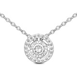 Eleganzia Collar De Circonita Cúbica Para Mujer De Plata, Co