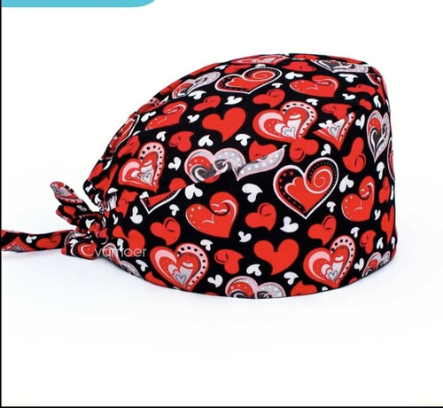 Cofia Clínica Gorro Quirúrgico Diseños Corazones G82