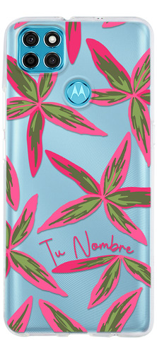 Funda Para Motorola Hojas Flores Para Mujer Tu Nombre