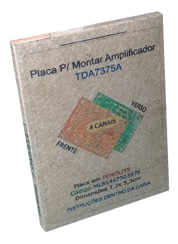 Placa P/ Montar Amplificador 4 Saídas Tda7375a