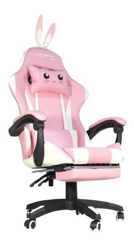 Silla Gamer Reclinable Diseño Ergonómica Orejas Masajeador