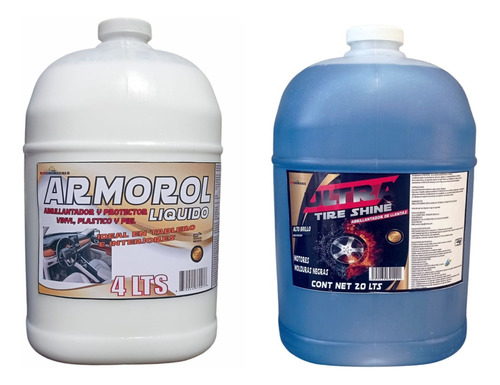 Armorol Y Brillo Para Llantas Ultra Tire Shine Pack 4 Lt C/u