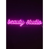 Cartel Neon Led Beauty Studio Luminoso Acrilico Transparente