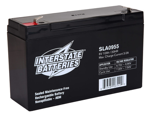 Interstate Batteries Power Patrol 6v 10ah (sla) Batería De P