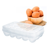 Huevera Caja X 15 Huevos Con Tapa Apilable