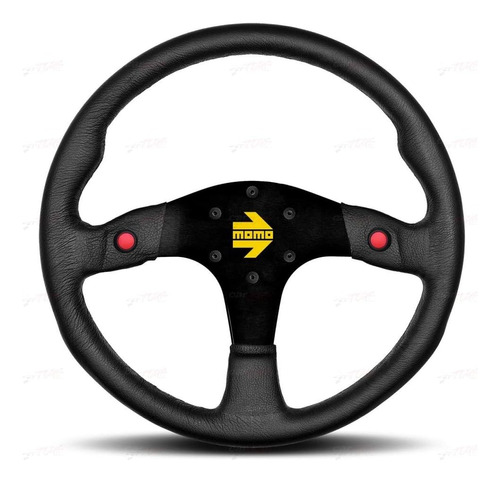 Motorsport Mod. 80 Racing Volante Cuero Negro 13.780pulgada-