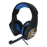 Headset Gamer Fone Ouvido Mic Led Pc Ps4 Celular Azul