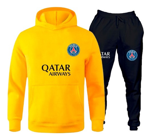 Agasalho Moletom Blusa E Calça Psg Qa Abrigo Adulto Paris 23