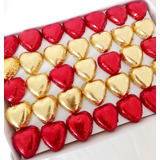100 Bombones De Chocolate Corazón Rojo Souvenir Candy Bar 