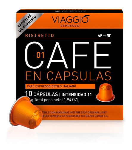 Cápsulas Café Viaggio Espresso Para Nespresso®