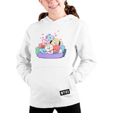 Sudadera Bts X Bt21 Corazones Mod02  Niños / Mujer/ Hombre